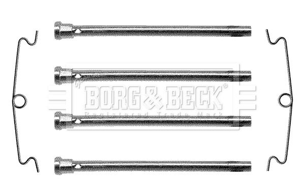 BORG & BECK priedų komplektas, diskinių stabdžių trinkelės BBK1024